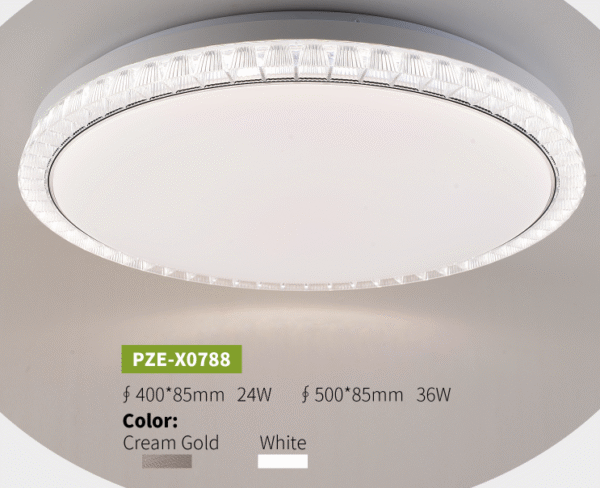 Modern Luxury Crystal Ceiling Light for Bedroom (Tricolor Light) - Image 2