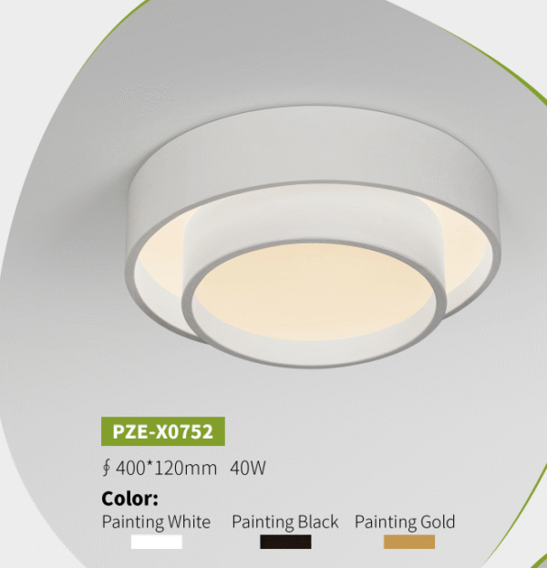 Cream-colored modern minimalist bedroom ceiling light - Image 3