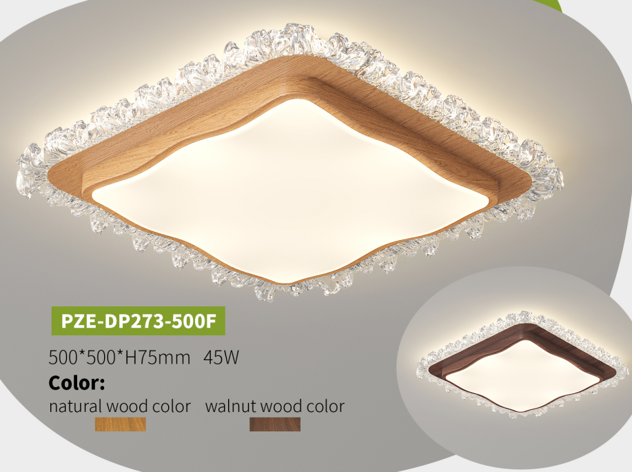 2025 New Full Spectrum Ceiling Light - Modern Minimalist Light Luxury Wood Style - Image 2