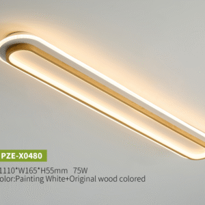 Creative wooden entryway Chinese-style balcony entrance long strip ceiling light - Image 2