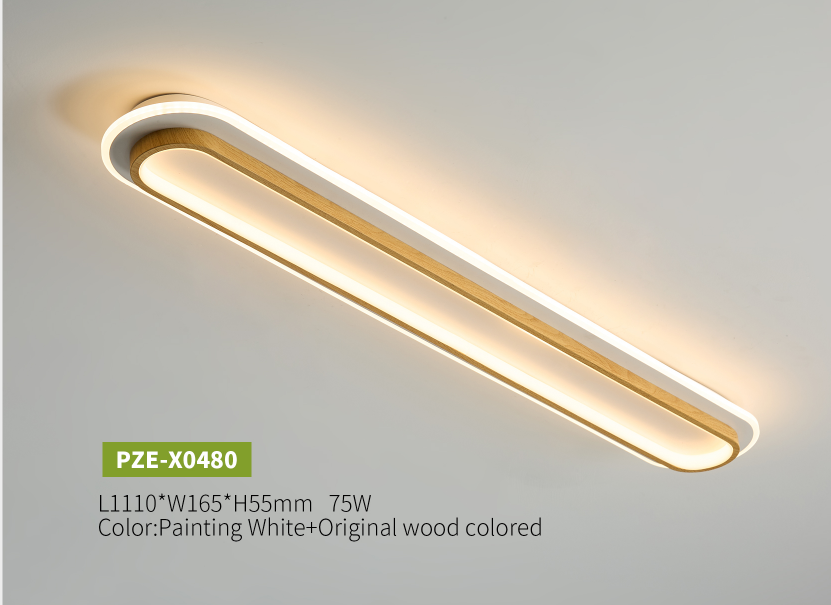 Creative wooden entryway Chinese-style balcony entrance long strip ceiling light - Image 2