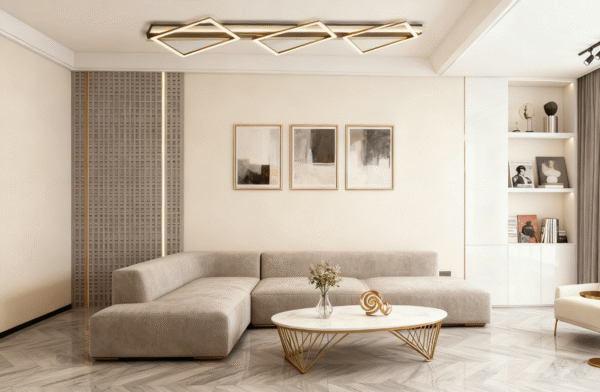 Modern Geometric Ceiling Light - Image 1