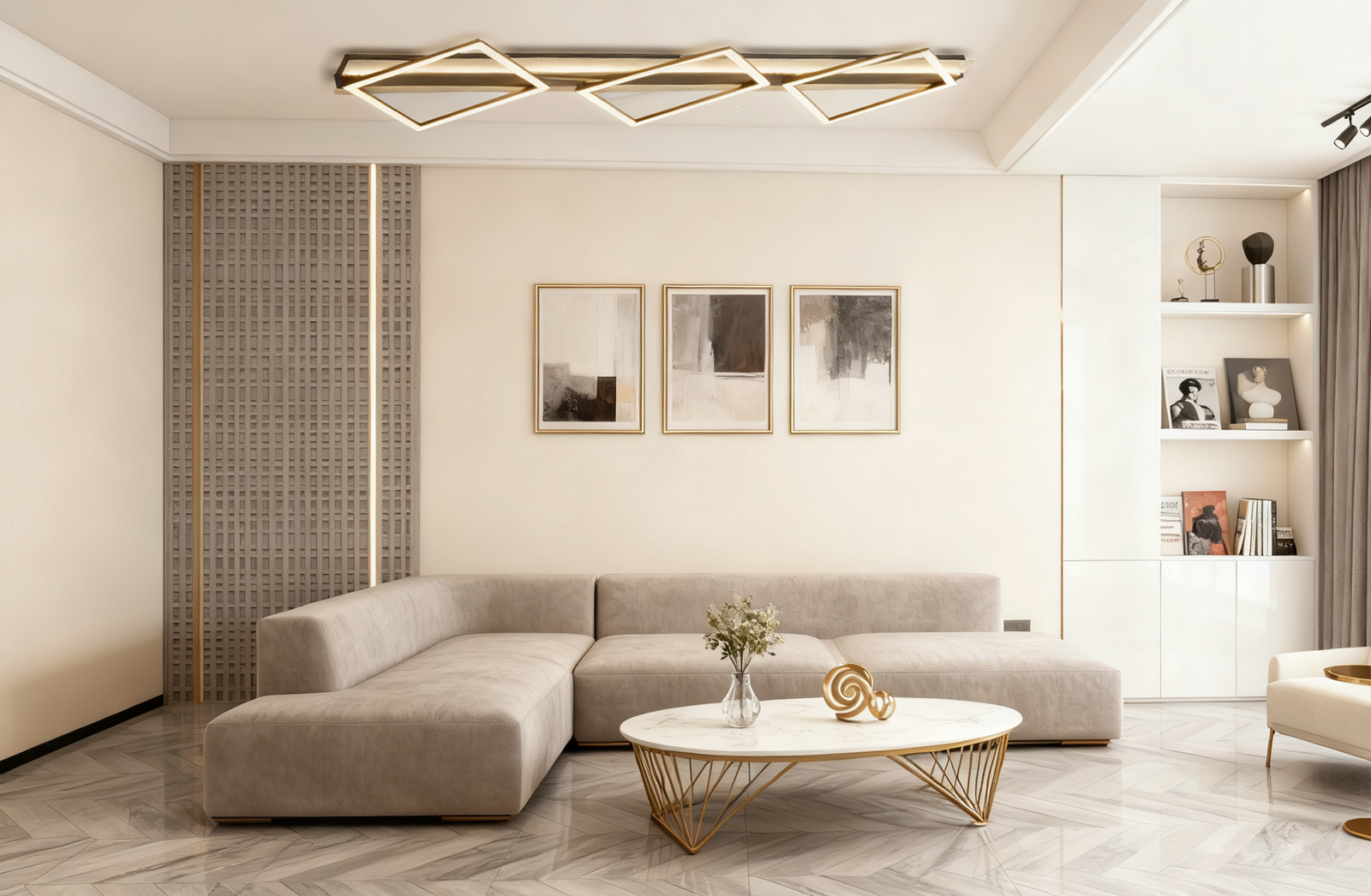 Modern Geometric Ceiling Light - Image 1