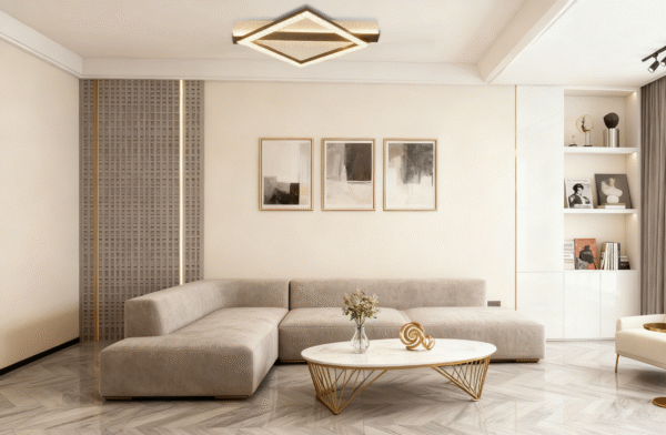 Modern Geometric Ceiling Light - Image 1