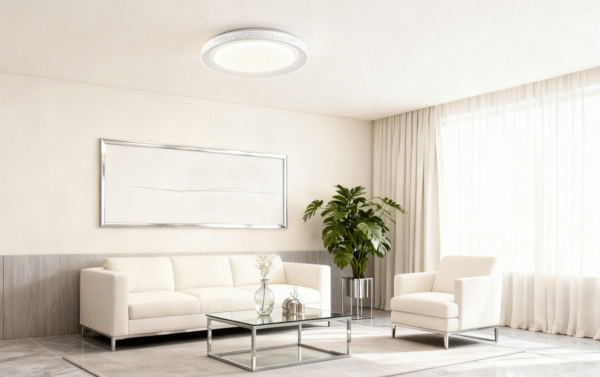 Circular Modern Minimalist Crystal Chandelier - Image 1