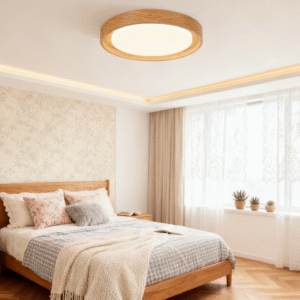 Living room ceiling light, walnut wood main light