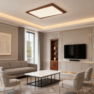 Full-spectrum eye-protecting retro living room main light, mid-range style ceiling light