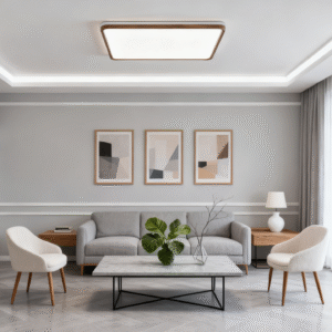 Full-spectrum eye-protecting retro living room main light, mid-range style ceiling light