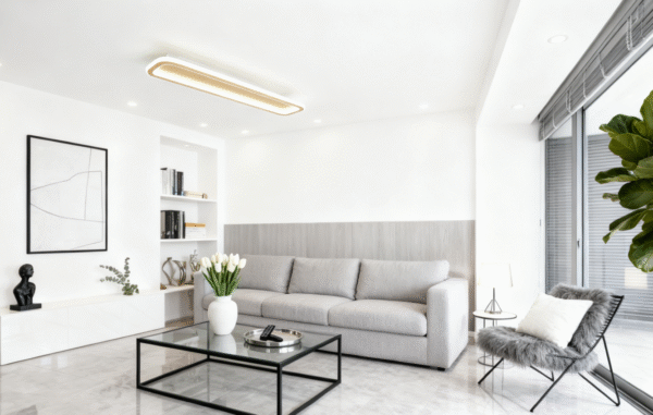 Modern minimalist long ceiling light for bedroom walk-in closet - Image 1