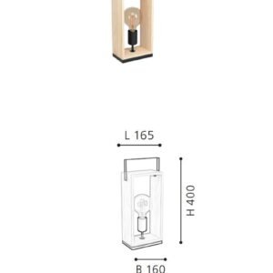 Indoor Art Deco Design Wood Steel  Table Lamp with Bamboo Body E27 Bulb Base for Living Room and Bedroom - Image 2