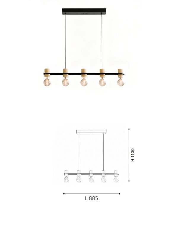 Classic Practical  Black Steel Restaurant bar Pendant Light Kitchen Island Vintage Pendant Lamp