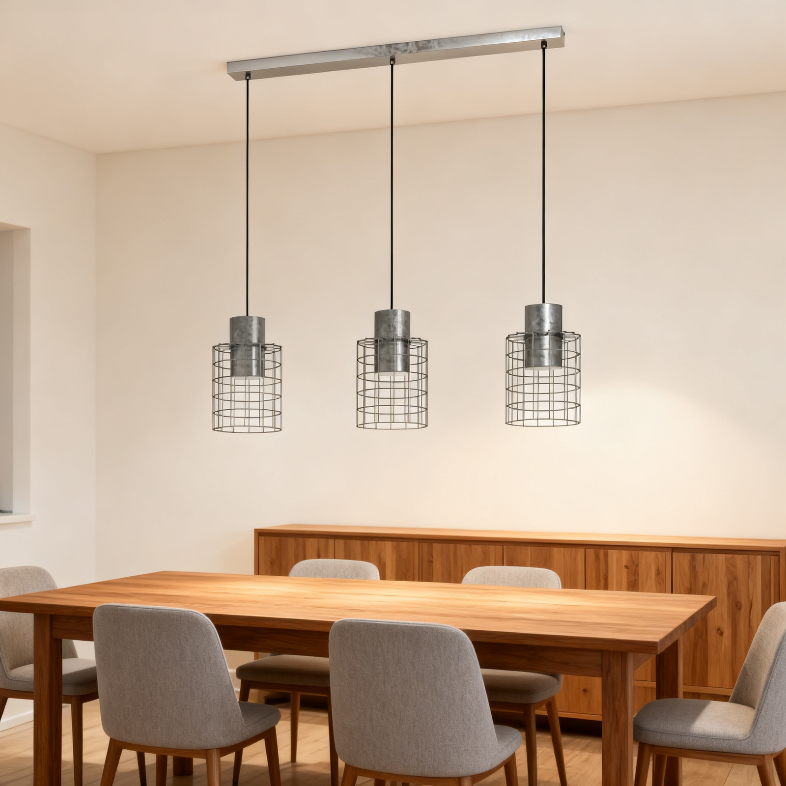 Pendant with 3-Lights Vintage Indoor Decoration Chandelier E27 Living Room Lights - Image 1