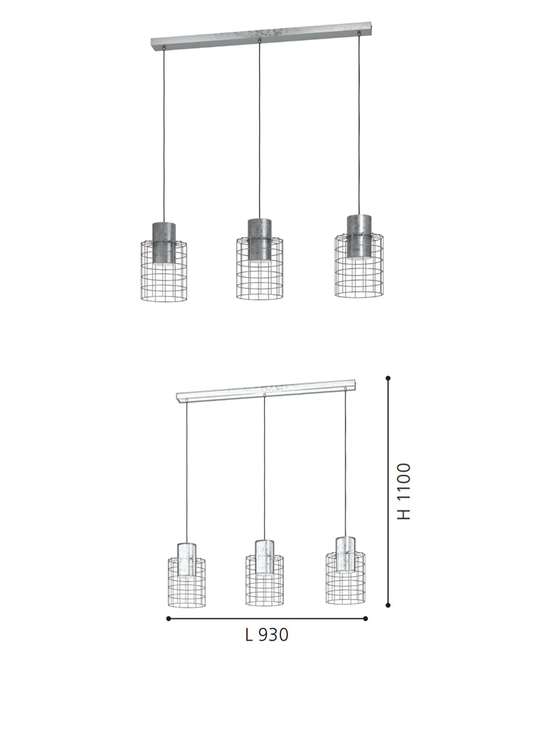 Pendant with 3-Lights Vintage Indoor Decoration Chandelier E27 Living Room Lights - Image 2