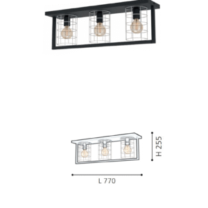 Bedroom Aisle Balcony Ceiling Light With 3 lights - Image 2