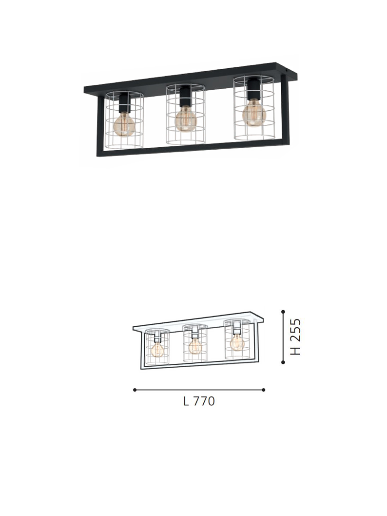 Bedroom Aisle Balcony Ceiling Light With 3 lights - Image 2