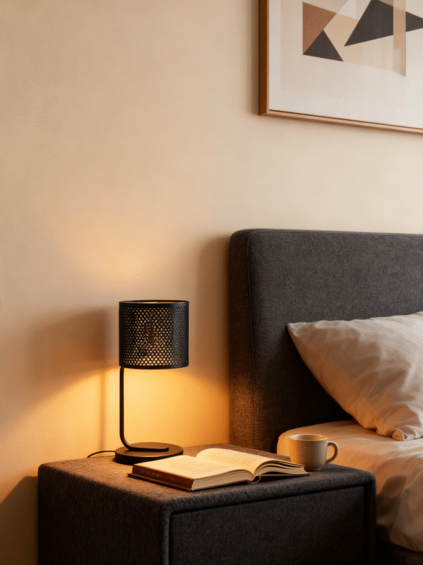 Modern minimalist design, E27 table lamp, retro-style bedside reading lamp for home decor.