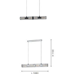 Dining Pendant Lights with 4 lights, Nordic Style Pendant Lights - Image 2