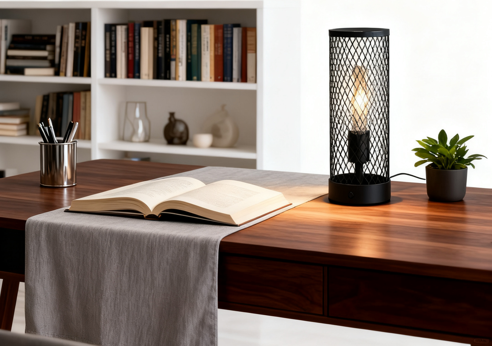 Study Eye Protection  Black Reading Bedside Modern Table Lamps - Image 1