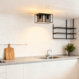 Decorative ceiling light WIth 2 lights for bars, restaurants, cafes, internet cafes, corridors, and balconies.