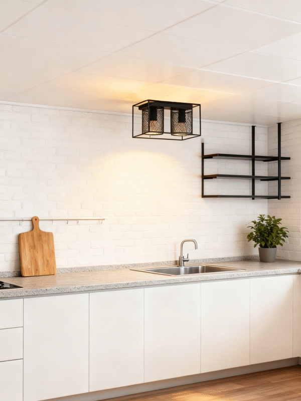 Decorative ceiling light WIth 2 lights for bars, restaurants, cafes, internet cafes, corridors, and balconies.