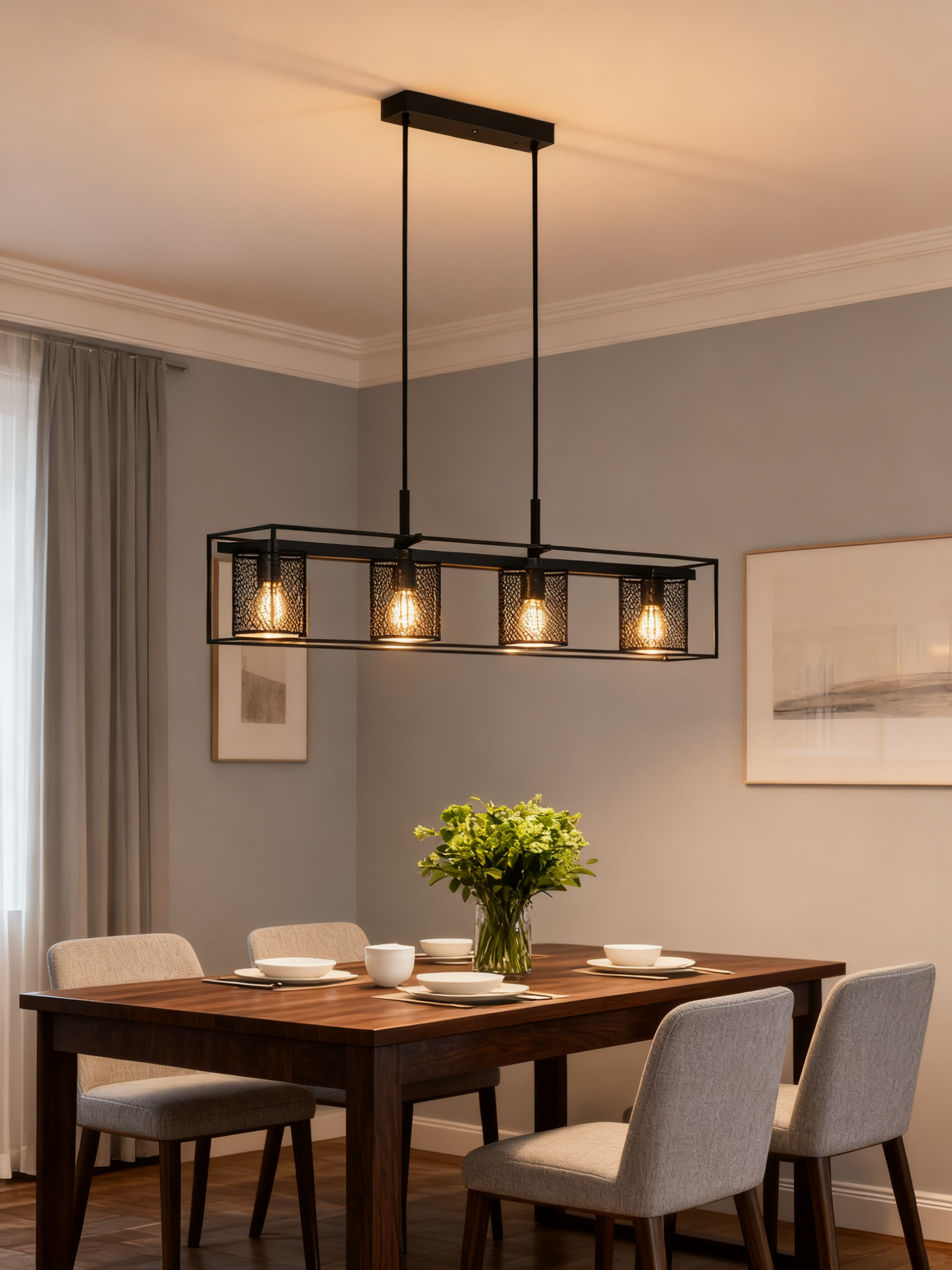 Decorative Pendant wIth 4 lights for bars, restaurants, cafes, internet cafes, corridors, and balconies. - Image 1