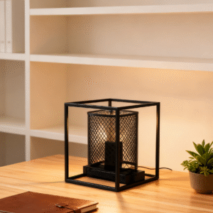 Modern Minimalist Steel black table Lamp Home Atmosphere  Table Lamp