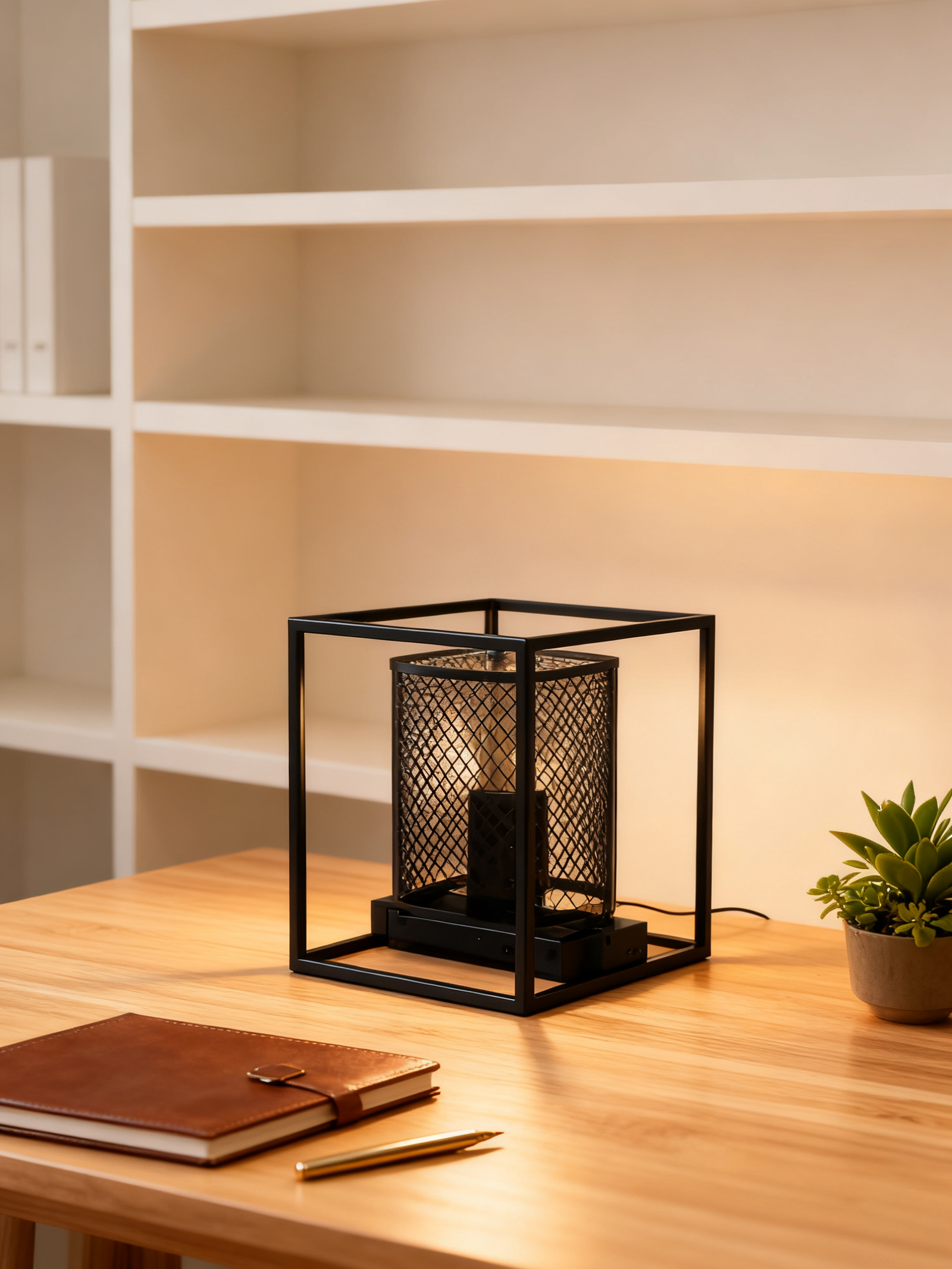 Modern Minimalist Steel black table Lamp Home Atmosphere  Table Lamp - Image 1