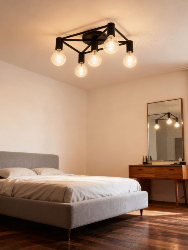 E27 Chandelier Steel Ceiling Lamps With 5 lights Home Living Room Decor Indoor Lighting