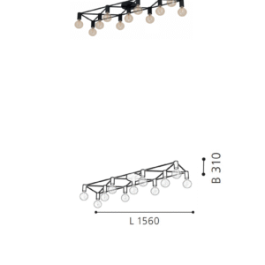 E27 Chandelier Steel Ceiling Lamps With 11 lights Home Living Room Decor Indoor Lighting - Image 2