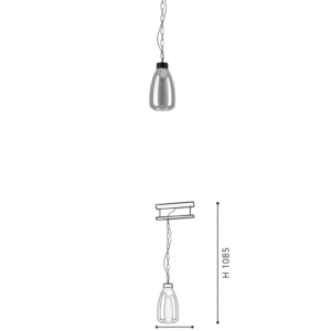 Modern minimalist black steel bedside pendant light for kitchen, bar, study, or hotel use. - Image 2