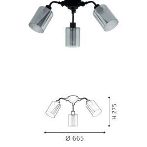 Modern 3-Light Ceiling Lamp - Glass Shade Energy for Entryway, Bathroom - Image 2