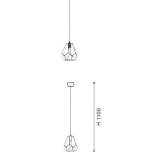 Modern Glass Pendant Light with steel Fixture | Luxury Hanging Lamp for Dining Room, Kitchen, Cafe - Image 2