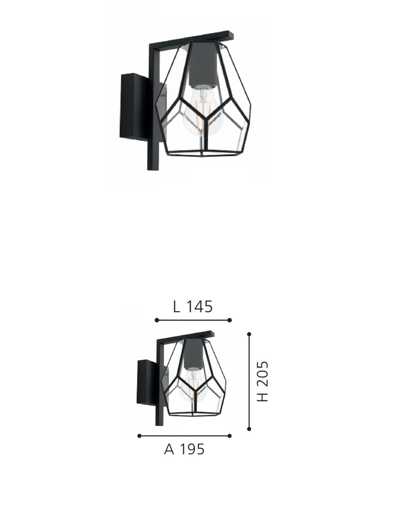 E27 Wall Light Aisle Corridor Steel Garden Outdoor Wall Light - Image 2