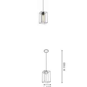 Indoor Hanging Glass Lights Kitchen Island Restaurant Modern Smoked Glass Pendant Light - Image 2