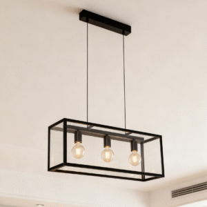 With 3 lights Living Room Restaurant bar Table Cafe Industrial Style  Steel Glass Chandelier