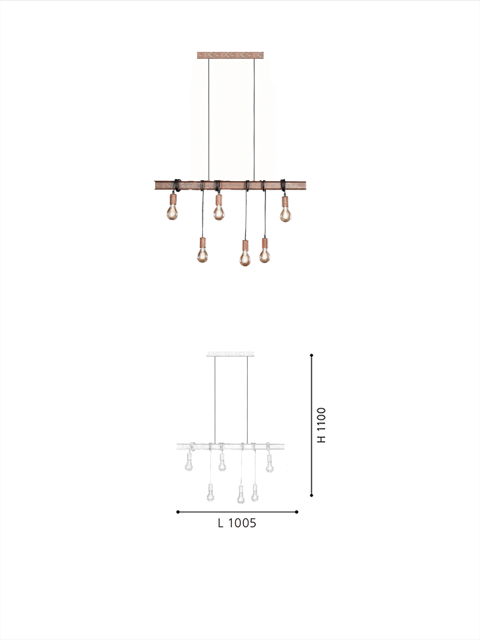 Industrial Retro Vintage Steel Chandelier Restaurant Coffee Shop Bar Commercial Lighting Pendant - Image 2