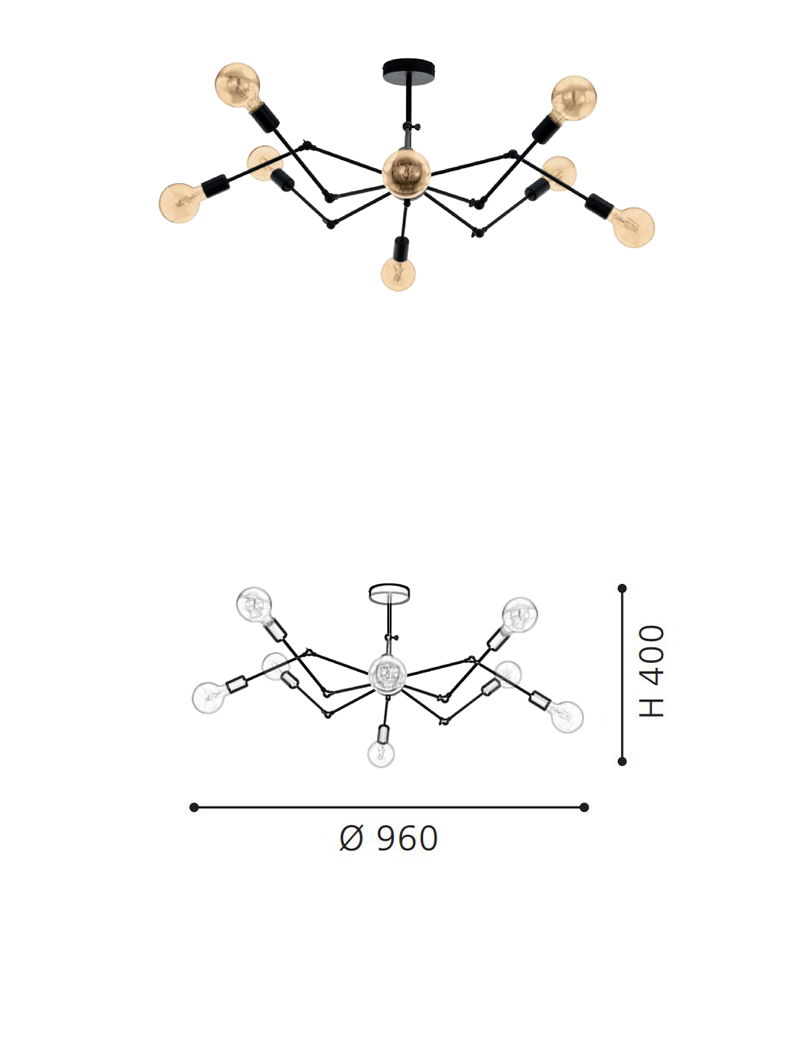Retro Industrial Style Chandelier Bar steel Lamp  Pendant Light for Kitchen - Image 2