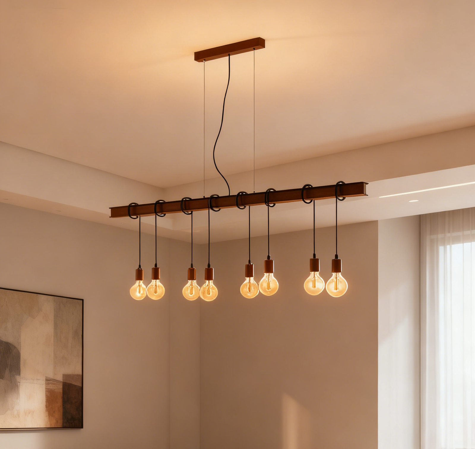 8-Light Hanging Light Steel  Chandelier Lamp for Home Lighting Pendant Lamp for Home - Image 1