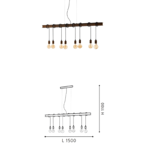 8-Light Hanging Light Steel  Chandelier Lamp for Home Lighting Pendant Lamp for Home - Image 2