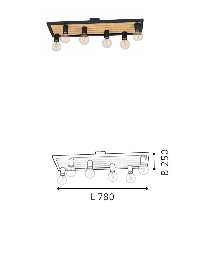 Nordic Wooden Chandelier for Restaurants Pendant Lamp Design with 6-Light Unique Hanging Lighting - Image 2