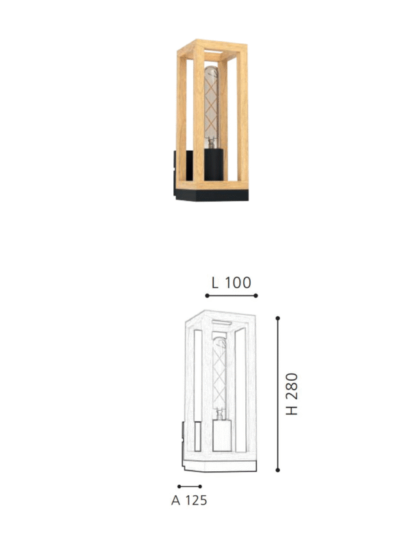 Modern Indoor Corridor Wall Sconce Light Steel Wood Hanging Creative Bedside Wall Lamp