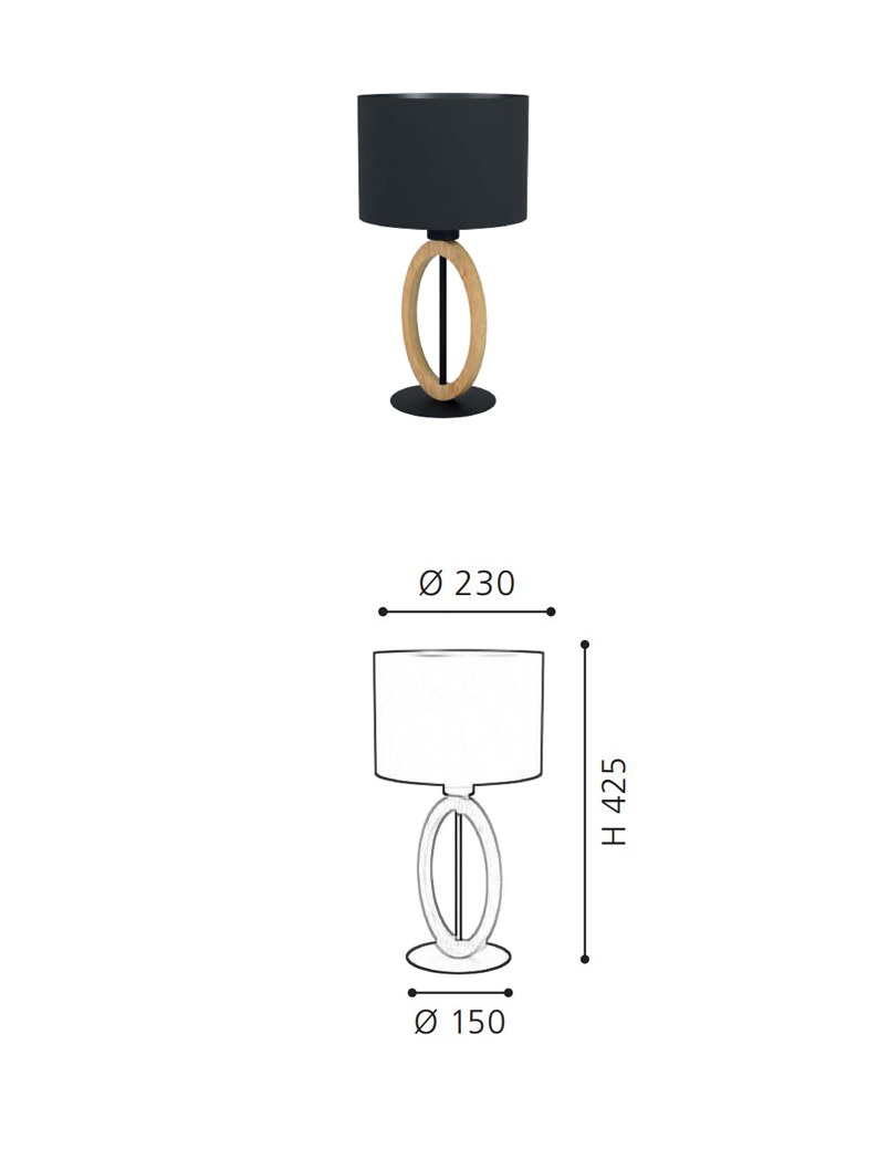 Hot Selling Indoor Living Room Modern Nordic Decoration Lighting Hotel Steel Wood Fabric Shade Bed Side  Table Lamp - Image 2