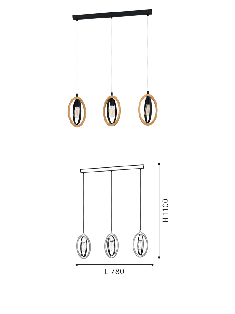 E27 3-Light Island Light Pendant Lamp Living Room Home Atmospheric Art Clothing Store Bedroom bar Counter Light - Image 2