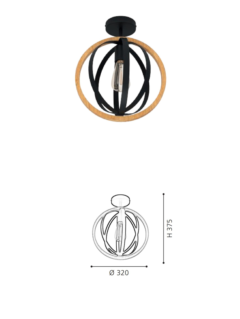 E27 Art  Aisle Ceiling Light New Creative Personality Entryway Corridor Balcony Ceiling Light - Image 2