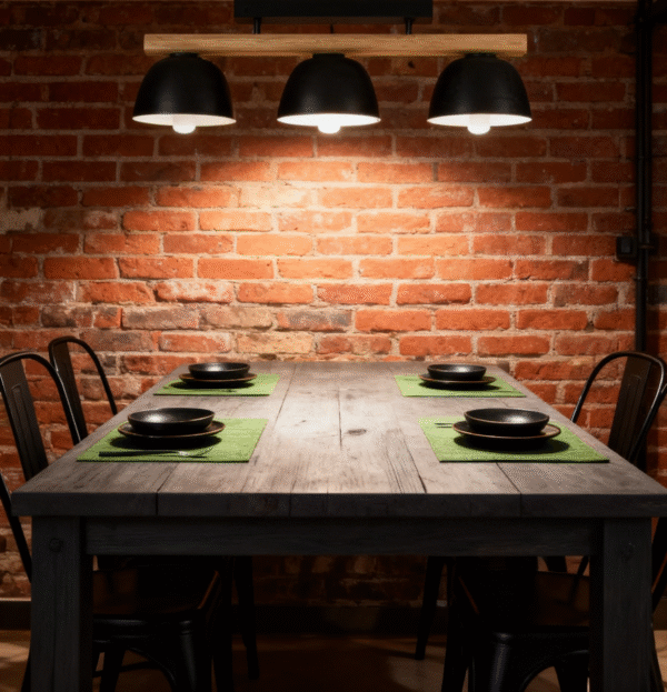 Wooden Steel E27 Ceiling Lamp  Three Lights for living room