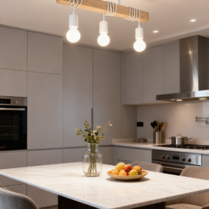 Wooden Ceiling Lamp for Indoor Living Room E27 Base Decorative Lighting