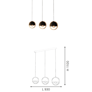 New Restaurant bar Counter E27 Pendant Light with 3-Light for Dining Long bar Pendant Light - Image 2