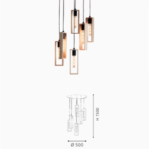 E27 6-Light Chandelier Lighting Restaurant Kitchen Dining Decorative Nordic Pendant Light - Image 2
