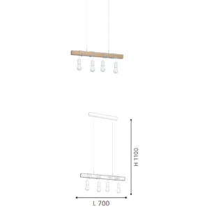 Modern Steel Wood  Simple Creative Design   Pendant Lights for Dinning Room Bathroom - Image 2