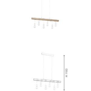 Creative Steel Wooden Chandelier Light Modern Design Pendant Lights for Dining Living Room Home Wooden Lighting - Image 2